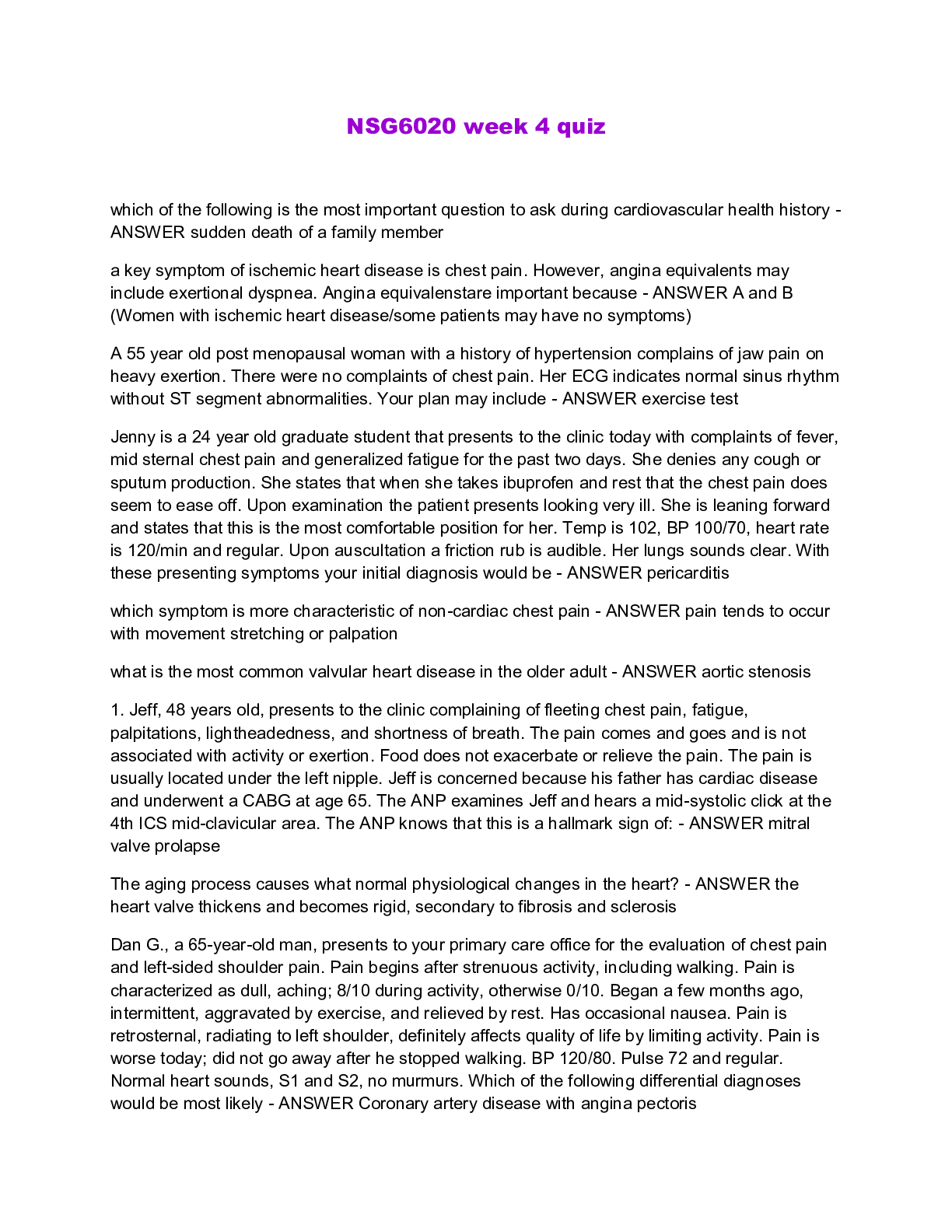 Preview image for NSG6020 week 4 quiz